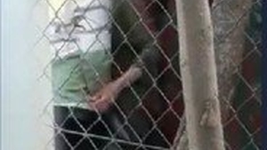 Indian-style quick standing sex with hijabi outdoors
