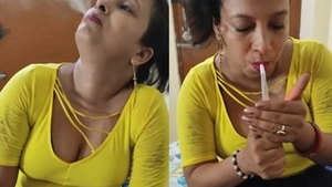 Randi Bhabi gives a hard blowjob and gets fucked hard with moaning
