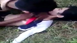 MMS scandal featuring a Tamil teen and her black lover in outdoor setting