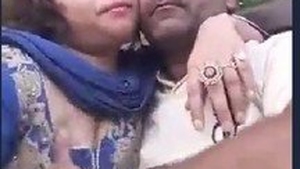 Desi bhabhi's outdoor boob play in public