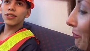 Boss Stacy has sexual relations with her staff member in the workplace