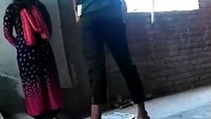 First-time outdoor encounter of a young Indian couple