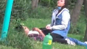 Indian couple enjoys a picnic and sex in the park