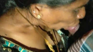 Indian divorced woman gives oral pleasure to her son's cock