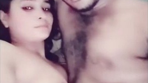 Passionate couple gets intimate in the bedroom