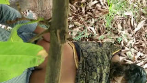 Outdoor sex with a big-ass bhabhi and her nephew in doggy style
