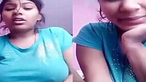 Desi braless babe erected niplles visible in video chat