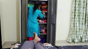 Indian bhabhi with big tits enjoys hardcore sex with trainer