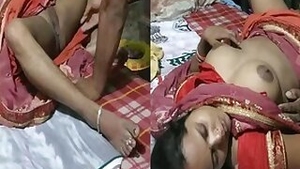 Dehati couple foreplay sex on cam during the lockdown