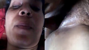 XXX Desi housewife licks nipples on camera and masturbates with sex toy