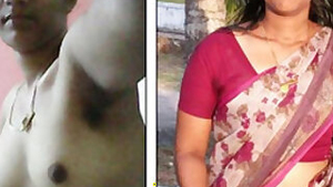 Guy wore blue XXX condom to do it with languid Indian wife playing with tight twat