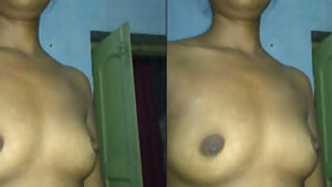 Desi babe plays with her XXX nipples like with toys getting pleasure