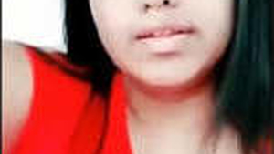 Desi girl flaunts her big boobs and pussy in video call