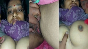 Desi husband films wife's big boobs and pussy in nude video