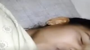 Pressing big boobs of gujarati wife during sex