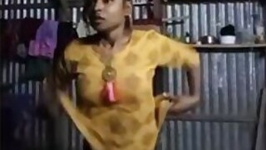 Village girl changing