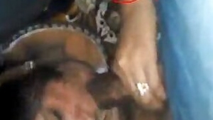 Desi aunty sucking on dick of boy in car