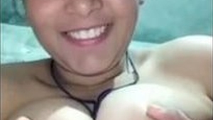 Sensual Desi bhabi flaunts her big boobs and pussy in solo video