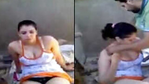 Shy Desi BBW woman and her BF try to have XXX chudai in front of cam