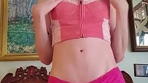 Transsexual wasting time with sperm play