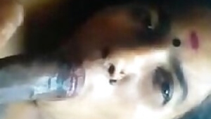 Desi aunty sucking a hard cock
