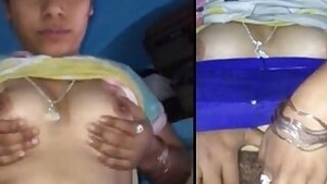 Horny Desi Bhabhi naked boobs show