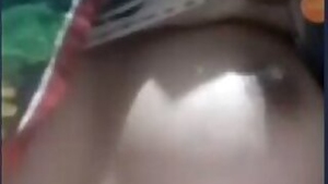 Desi girl webcam show her boob nipple video call