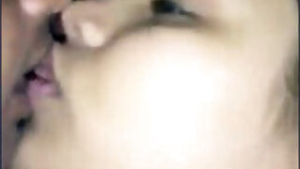 Cute girlfriend kissing boob pressing hindi audio