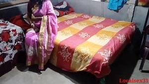 Sexy Indian girl in pink dress gets roughly fucked