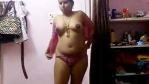 Indian wife transitions outfits