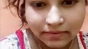 Curvaceous wife reveals her breasts and intimate area