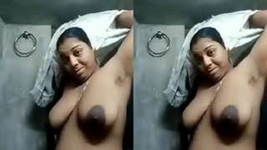 Desi bhabhi flaunts her big boobs in front of her husband
