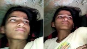 Desi girl's wet pussy gripped by lover's hand