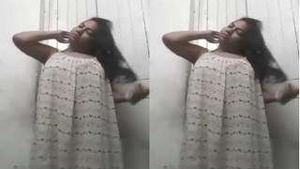 Aroused Indian bhabhi flaunts her breasts and vagina