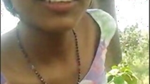 Cute village Giving Boobs Pressed By Boyfriend
