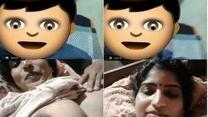 Desi bhabhi flaunts her breasts for lover in video call