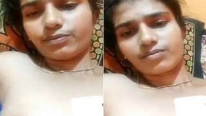 Indian girl flaunts her body in a video call