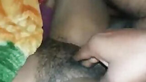 Desi bhabhi hairy teen pussy rubbing and fucking by hubby