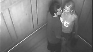 Couple have sex in elevator forgot there is a camera