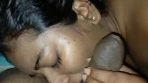 A Tamil girl performs a sensual blowjob in high definition