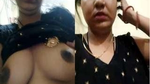Desi Bhabha's sultry gaze and ample bosom in a steamy video