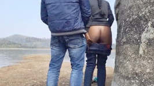 Desi couple's steamy outdoor romance and sex