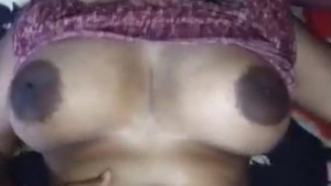 A seductive girl with large breasts gives oral and engages in intercourse