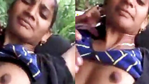 South aunty fun with neighbour in forest