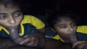 Country girl enjoys giving head to Indian man