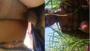 Rustic lover enjoys outdoor sex