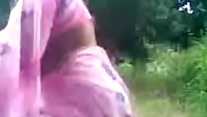 Daring Desi Aunty Sucks Uncles Cock Outside in the Park.