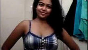 Adorable Indian girl's bath time footage