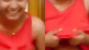 Desi quickly pulls up her T shirt exposing XXX boobies upon sex request