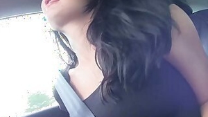 Sexy young brunette Anna sucks and fucks outside the car for revenge
